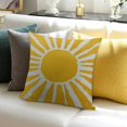 thumbnail image 3 of SHANXI Summer Sun Yellow Throw Pillow Covers Outdoor Decoration Modern Boho Sun Decor Pillowcase Farmhouse Decorative Linen Cushion Case 20x20in, 3 of 5