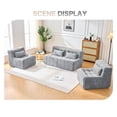 thumbnail image 6 of FLOGUOR Single Floor Sofa Chair, Boneless Sofa Cloud Couch, Chenille Modular Accent Chair with High Resilience Sponge Armless  Chair for Living Room Bedroom No Assembly Required Grey, 6 of 7