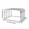 thumbnail image 3 of Piwvid Stainless Steel Chopping Board Holder, Adjustable Cutting Board Organizer Stand, 304 Stainless Steel Storage Rack for Countertop, Space-Saving and Dishwasher Safe Utensil Organizer, 3 of 9