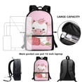 thumbnail image 6 of Yuyamidu Cow Kids School Backpack Strawberry Bookbag for Girls 7-8 Pink Book Bags for School Children Primary School Bags Elementary School Backpacks, 6 of 6