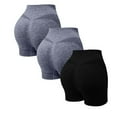 thumbnail image 2 of Abomasnow 3 Pack High Waisted Shorts for Women Tummy Control Seamless Workout Shorts Butt Lifting Athletic Gym Yoga Shorts, 2 of 3