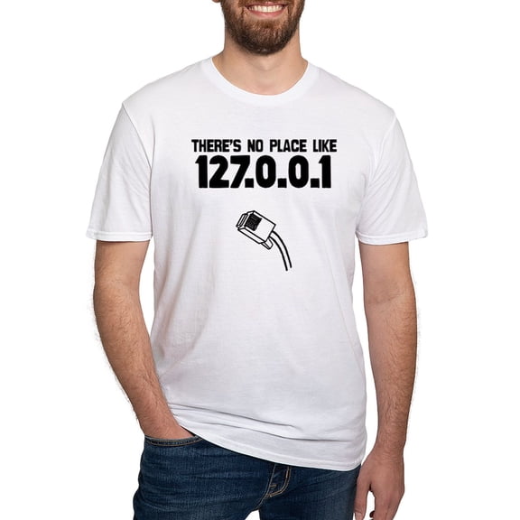 CafePress - 127.0.0.1 Fitted T Shirt - Fitted T-Shirt, Vintage Fit Soft Cotton Tee