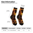 thumbnail image 2 of KLL Orange Lightning Print Cool Socks Men's Women's Crew Socks Funny Crazy Novelty Stockings, 2 of 6