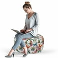thumbnail image 2 of Butterfly Pouf Cover with Zipper, Flying Butterflies with Floral Elements Vivid Color Palette Wildflowers Retro, Soft Decorative Fabric Unstuffed Case, 30" W X 17.3" L, Multicolor, by Ambesonne, 2 of 5