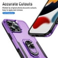 thumbnail image 4 of ELEHOLD Case for iPhone 16 Pro Max, Heavy Duty Shockproof Full Body Case with Built in Metal Ring Holder Kickstand + Screen Protector,K, 4 of 10