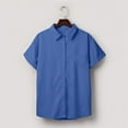 thumbnail image 5 of Patlollav Womens Shirts,Ladies,Woman Causal Button Solid Blouse Short Sleeve T-Shirt Summer Tops, 5 of 5
