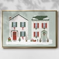 thumbnail image 2 of Festive Front Door Collection A - Framed Gallery Wrapped Holiday Canvas - 27 x 41 - Gold Frame, 2 of 8
