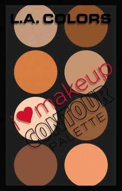 L.A Colors I Heart Makeup Contour Palette ( Med to Deep)