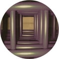 thumbnail image 1 of Ahgly Company Tapis d'Intérieur Rond Lavable en Machine Transitionnel Brun Amande Foncé, 4 Pieds Rond, 1 of 7