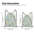 thumbnail image 5 of Yiaed Bees Print Drawstring Bags Drawstring Backpack Bulk String Back Pack Gym Sport Bag-Small, 5 of 5