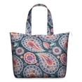 thumbnail image 1 of Colorful Paisley Boho Duffel Vintage Floral Weekender Bag with Artistic Ethnic Pattern, Chic Mala Inspired Design, 1 of 5