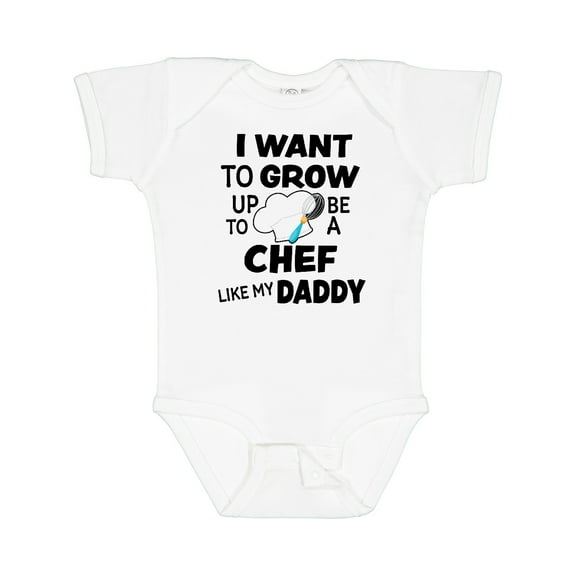 Inktastic I Want to Grow Up to Be a Chef Like My Daddy Boys or Girls Baby Bodysuit