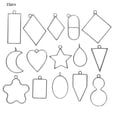 thumbnail image 1 of Colgante Marco de prensa Forma geométrica de estrella Con espalda abierta Bisel Collar Joyería Accesorio de bricolaje, Negro 15 Piezas Eigraketly HA000861-01B, 1 of 6