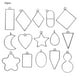 thumbnail image 1 of Bearachild 15 Uds marco de prensa colgante forma de estrella geométrica collar con bisel trasero abierto accesorio de joyería DIY Artesanía negro Bearachild HA000861-01B, 1 of 1