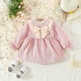 thumbnail image 2 of Bearichfupo Toddler Girls Long Sleeve Solid Color Ruffles Bowknot Dress Dance Party Dresses Clothes, Sizes 18-24 Months, 2 of 6