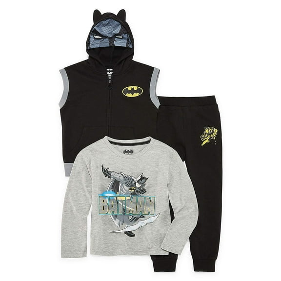 Batman 3-pc. Pant Shirt and Hoodie Vest Set-Toddler Boys' (2T)