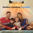 thumbnail image 7 of SereneLife Infrared Patio Heater, Wall-Mounted Electric Heater with Remote, 1500W, IP65 Approved, Odorless, Indoor/Outdoor for Patio, Restaurant, Backyard, Garage, Decks, 7 of 7