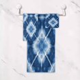thumbnail image 4 of 3 Piece Bath Towels Set Bath Towel, Hand Towel and Face Towel for Bathroom, Gym, Hotel Blue and White Tie-dye, 4 of 7