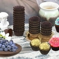 thumbnail image 3 of 500 mini cajas de papel para cupcakes, chocolate, caramelo, muffins, color marrón oso de fresa Electrónica, 3 of 5