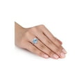 thumbnail image 4 of 7.00Carat (Ctw) Sky-Blue Topaz Promise Heart Ring in Sterling Silver with Accent Diamonds for Women, 4 of 6