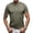 Army Green_005, variant on Domuza Men's Stretchy Short Sleeve Henley T-Shirt Casual Cotton 3 Buttons Notch Neck Tee Shirts Royal Blue M