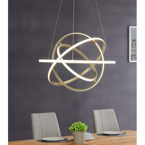 Oxford LED Adjustable Chandelier // Sandy Gold