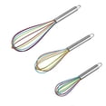 thumbnail image 2 of Whisk Silicone, 3 Piece Kitchen Whisk With Stainless Handle Whisk Small Whisk Set For Mixing, Whisking, Whipping, Frothing And Stirring, 2 of 4