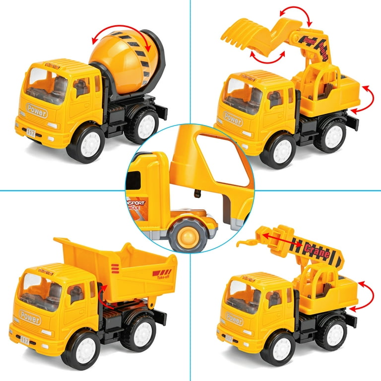 5 in-1 Toy Trucks for Boys,Truck Toy for 1 2 3 4 5 6