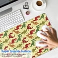thumbnail image 4 of Long Mouse Pads for Desk,Yellow Cartoon Dinosaurs Pattern Desk Mats on Top Of Desks, Desk Mouse Pad Extra Large with 3mm Non-Slip Base and Stitched Edge for Gaming,Office,Work,Home 31.5"x11.8", 4 of 6