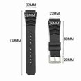 thumbnail image 3 of 22mm Black Rubber Watch Band/strap Replacement For Seiko Diver's Watch, 3 of 5