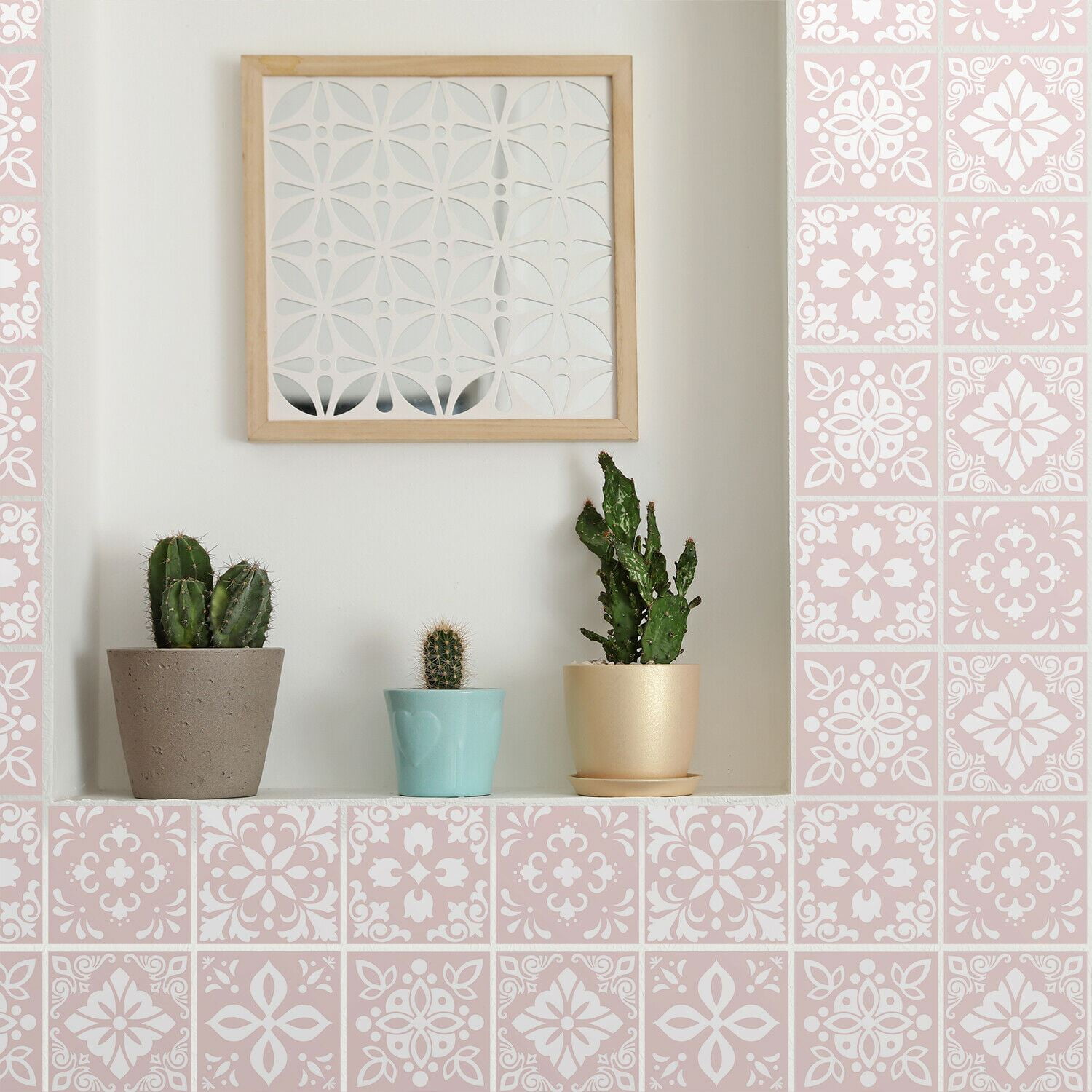 6"' @ 48pcs Walplus Spanish Limestone  Mosaic Tile Wall Sticker Decals Size