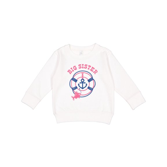 Inktastic Nautical Big Sister Toddler Sweatshirt