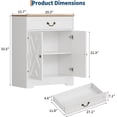 thumbnail image 4 of Ourlova 30 Inch White Multi-Functional Farmhouse Buffet Sideboard Cabinet with 2 Doors and 1 Drawer and Adjustable Storage Shelves for Living Room and Dining Room, 4 of 9