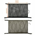 thumbnail image 3 of tredstone Rangement de Plafond de Voiture Filet Gain de Place Sacs en Filet Intérieur Pochette de Rangement Organisateur à Cordon Poche Réglable Kaki, 3 of 6