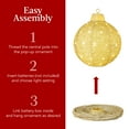 thumbnail image 5 of Best Choice Products 3-Piece Hanging Pop-Up Outdoor Christmas Ornaments, LED Lights, 8 Light Functions - Gold, 5 of 7