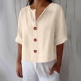 thumbnail image 2 of Womens Fall Fashion 2025 Tops Womens Shirts Women 3/4 Sleeve Tops Blouses My Orders, 2 of 6