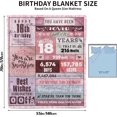thumbnail image 2 of 18th Birthday Gifts Girls, 140 x 178 cm Soft Throw Blanket 18 Year Old Girl Gifts, Best Girl, Happy Decor Girls Gift Ideas, - Pink, 2 of 6