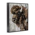 thumbnail image 3 of Stupell Industries Abstract Bison Visage Animals Painting Black Framed Art Print Wall Art, 11 x 14, 3 of 8
