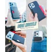 Smartish Wallet for MagSafe iPhones - Side Hustle - Slim Detachable Magnetic Card Holder for Apple iPhone 14/13/12 Models - Black Tie Affair