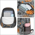 thumbnail image 4 of Basketball and Star Gray Pattern 17" School Backpacks for Teens,Waterproof Oxford Fabric,S-Shape Padded Straps for School,Travel,Hiking,Camping, 4 of 6