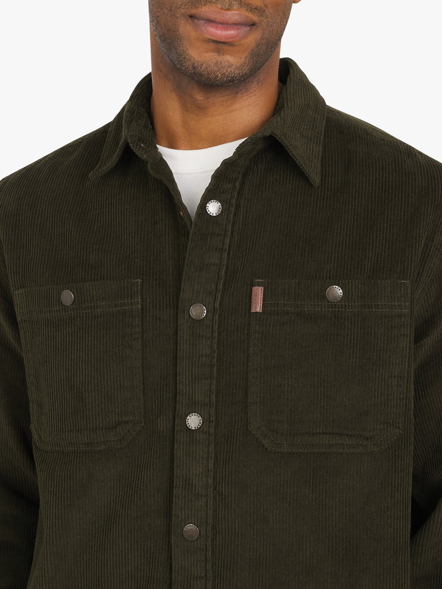 Chaps Men's & Big Men's Corduroy Flannel Lined Shirt, Sizes S-3XL
