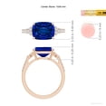thumbnail image 5 of ANGARA Lab Grown Cushion Rectangular Blue Sapphire Engagement Ring for Women in 14K Rose Gold (Size-10x8mm) | September Birthstone, Anniversary, Jewelry Gift for Women | Lab-Grown Blue Sapphire Ring, 5 of 8