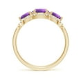 thumbnail image 2 of ANGARA Natural 0.8 Ct. Amethyst with Diamond Classic Ring in 14K Yellow Gold for Women (Ring Size: 11.5), 2 of 9