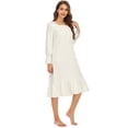 thumbnail image 5 of Spdoo Women's Vintage Victorian Nightgown Long Sleeve Sheer Sleepwear Pajamas Nightwear Lounge Dress, 5 of 8