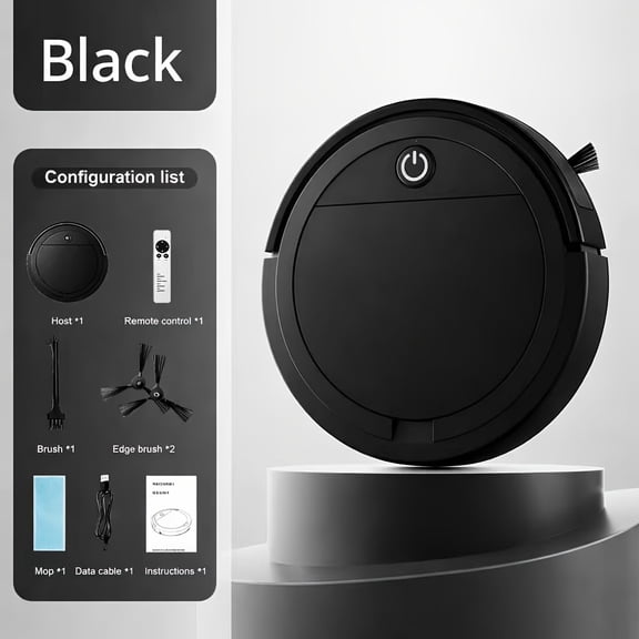 Compact Robotic Vacuum With Remote - Simple, Powerful, Smart Cleaning Modes For Effortless Home Cleaning!