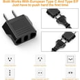 thumbnail image 3 of LAICAIW European to America/Canada Travel Plug Adapter, 5 Pack European Travel Plug Adapter Converter, Universal Travel Plug Adapter European to American/Canada Power Plug Adapter, 3 of 7