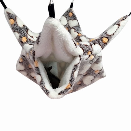 Hamster Hideout Cage Print Fleece Guinea Pig Sugar Glider Sleeping Bed Rodent Hammock Rat Little House Animals Supplies
