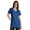 Blue, variant on Inkmeso Basic V-neck Jersey T-shirt Short Sleeve Long Length Tee Workout Top For Womens
