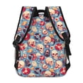 thumbnail image 4 of Rateoe music Skull record Retro Pattern Casual Backpack for School, Work, Travel – Adjustable Straps, Multiple Compartments – Ergonomic Design, Fits Laptops and Tablets, 4 of 5