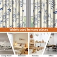 thumbnail image 7 of Lfeey Blackout Curtains Grommet Room Darkening Window Drapes for Bedroom, Blue Floral Butterfly Pattern, 52"x84", 2 Panels, 7 of 7